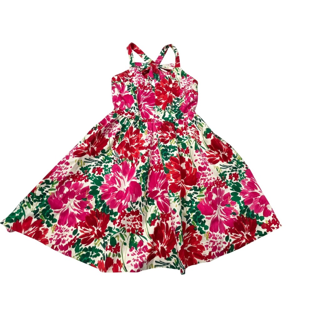 NEW Vineyard Vines Fit Flare Mini Dress Sz 6 Floral Open Back Bow Silk Blend - Picture 9 of 15